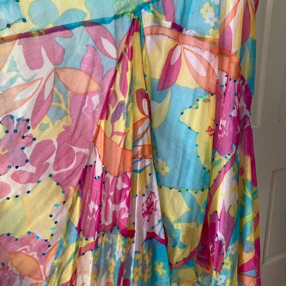 Boston Proper Colorful Skirt with Sequins - Picture 6 of 12